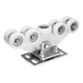 Paquete de carros para puerta corredera: 2× carro (9 ruedas, plástico) + accesorios 000-252 (2)