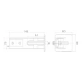 Paquete de carros para puerta corredera: 2× carro (9 ruedas, plástico) + accesorios 000-252 (6)