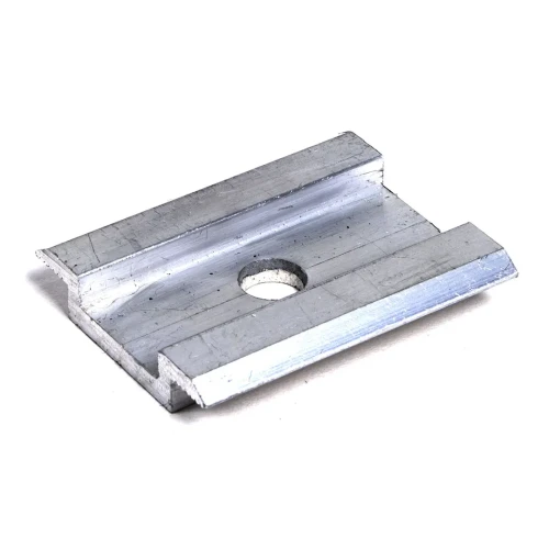 Pinza intermedia H8 aluminio 6060 agujero M8 PV-04-03