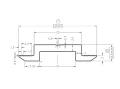 Pinza intermedia H8 aluminio 6060 agujero M8 PV-04-03 (1)