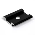 Pinza intermedia H8 aluminio 6060 agujero M8 Anodizado PV-04-04