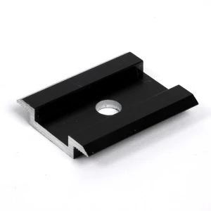 Pinza intermedia H8 aluminio 6060 agujero M8 Anodizado