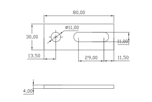 Adaptador de montaje - Ángulo plano PV-07-01 (1)