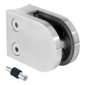 Soporte para vidrio 50x40x26 mm con pin, vidrio 6-10,76 mm, AISI 304, sistema 42,4, brillo 000-264 (1)