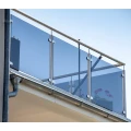 Soporte para vidrio 50x40x26 mm con pin, vidrio 6-10,76 mm, AISI 304, sistema 42,4, brillo 000-264 (4)
