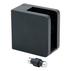 Soporte para vidrio 45x45x26 mm para superficie plana con ménsula antracita