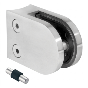 Soporte para vidrio 6-12,76 mm 63x45x30 mm con pin AISI 304 sistema 48,3 mm satinado