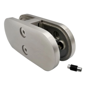 Soporte para vidrio 6-12,76 mm 180° 106x45x30 mm pin AISI 304 satinado