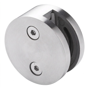 Soporte de vidrio 8-12,76 mm unilateral fi 60 mm AISI 304 sistema plano satinado