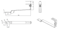 Gancho de techo 306mm ajustable para tejados inclinados - Acero inoxidable (Azulejo de castor) PV-08-20 (1)