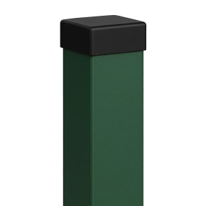 Poste de valla 80x80x2 mm, longitud 2,4 m, verde RAL 6005