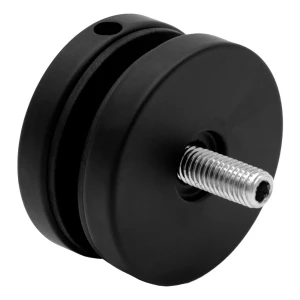 Soporte puntual para vidrio 8-17,52 mm fi 50/8/M8x45 AISI 304 sistema plano negro