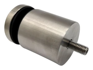 Soporte puntual para vidrio 8-17,52mm ø 50/50/M10x90 AISI304 sistema plano satinado