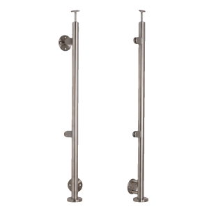 Poste terminal izquierdo fi 42,4x1230mm AISI304 fijación lateral satinado