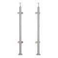 Poste de barandilla esquinero para vidrio ø 42,4x1060/1102,4mm 4 soportes pulido 000-559 (1)