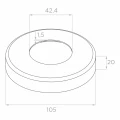 Poste de barandilla esquinero para vidrio ø 42,4x1060/1102,4mm 4 soportes pulido 000-559 (4)