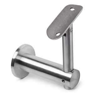 Fijación de barandilla a pared fi 50mm articulada AISI304 sistema 42,4 satinado