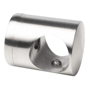 Soporte pasante para varilla fi19 mm montado en superficie AISI304 satinado