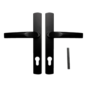 PSG – manilla de aluminio negra con escudete 234×32 mm, distancia entre centros 72 mm