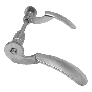 Tirador de puerta PSG de hierro forjado galvanizado H145×L85 mm – conjunto liso