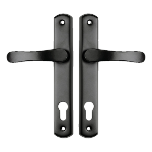 YALE tirador de puerta con escudo biszkopt negro – distancia entre centros 90 mm