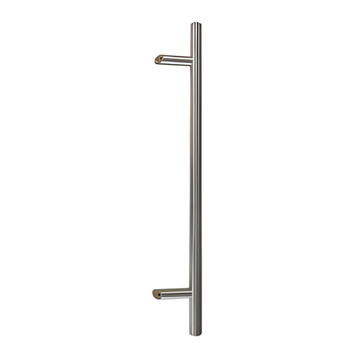 Tirador de puerta unilateral redondo ø32 × 1200 mm – acero AISI 304, satinado, montaje 45° 000-719 (1)