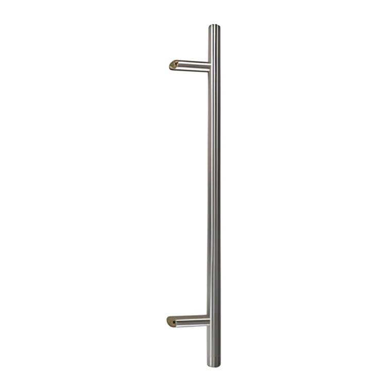 Tirador de puerta unilateral redondo ø32 × 1200 mm – acero AISI 304, satinado, montaje 45° 000-719 (1)