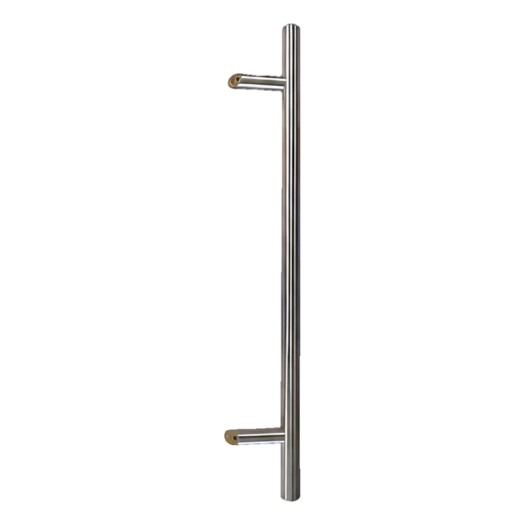 Tirador de puerta unilateral redondo 32×800 mm – acero inoxidable AISI 304, satinado, fijación 45° 000-723 (1)