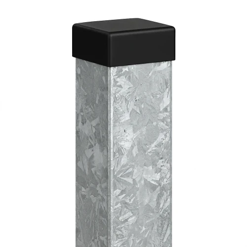 Poste de valla 80x80x2 mm, longitud 2,4 m, galvanizado 000-489 (1)