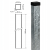 Poste de valla 80x80x2 mm, longitud 2,4 m, galvanizado 000-489 (4)