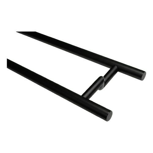 PINOX tirador de puerta bilateral redondo negro Ø 32 x 1400 mm AISI 304 000-747 (2)