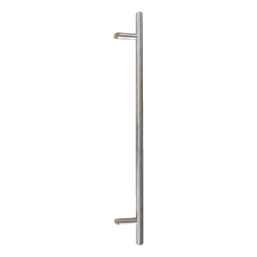 Tirador-antaba para puerta de una cara redondo 45° acero AISI 304 satinado 32×1000 mm 000-752 (1)
