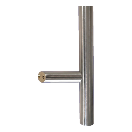 Tirador-antaba para puerta de una cara redondo 45° acero AISI 304 satinado 32×1000 mm 000-752 (2)