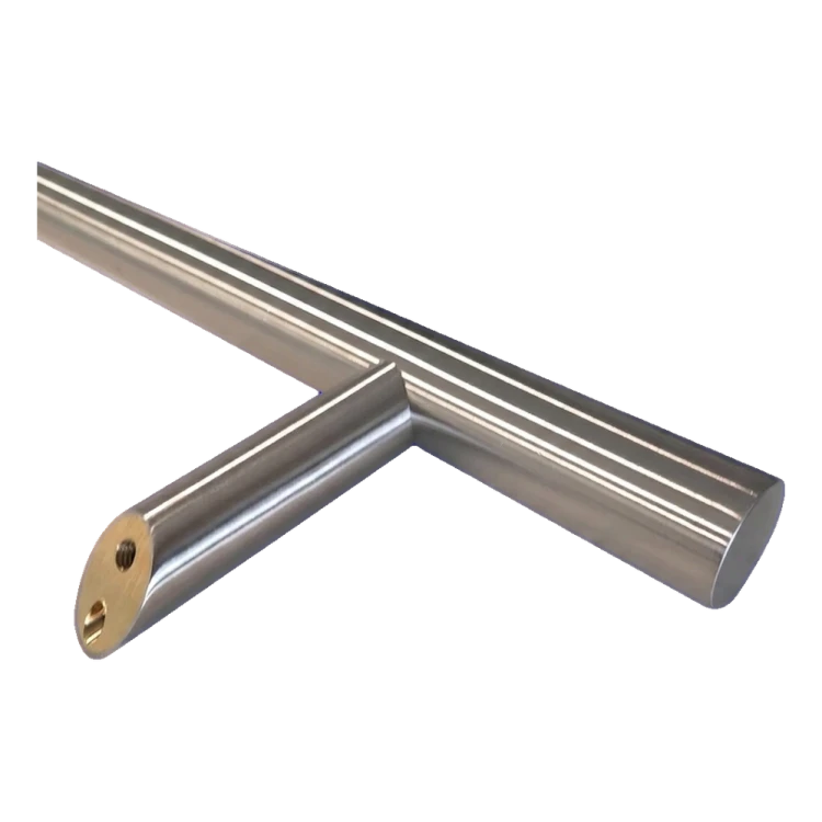 Tirador-antaba para puerta de una cara redondo 45° acero AISI 304 satinado 32×1000 mm 000-752 (3)