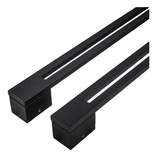 PSG tirador de puerta bilateral rectangular 90° acero negro mate 40×478 mm 000-769 (2)