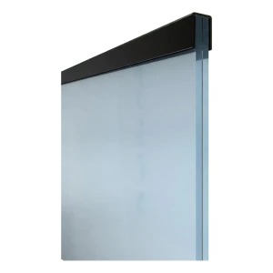 Pasamanos Kozza de aluminio rectangular 30,1×25 mm negro para vidrio 16–21,52 mm – 5 m