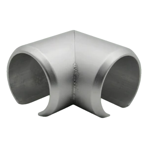 Kozza – codo 90° para pasamanos de barandilla de aluminio redondo ø 40 mm, anodizado mate