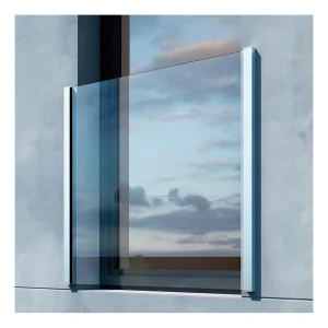 Kozza KB5000 – balcón francés completo de aluminio H1100 mm, vidrio 16–17,52 mm, anodizado mate