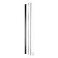 Kozza KB5000 – balcón francés completo de aluminio H1100 mm, vidrio 16–17,52 mm, anodizado mate 000-851 (3)