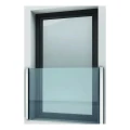 Kozza KB5000 – balcón francés completo de aluminio H1100 mm, vidrio 16–17,52 mm, anodizado mate 000-851 (10)