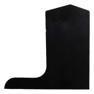 Tapón lateral derecho Kozza para perfil de barandilla completamente acristalada KE 105 – negro