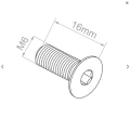Tornillo de cabeza avellanada M6x16 DIN 7991 – acero inoxidable A2 (AISI 304), hexágono interior 000-816 (2)