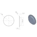 Kozza – tapa de aluminio para perfiles de barandillas de cristal KE 120 montaje lateral 000-849 (3)