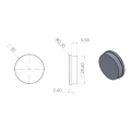 Kozza – tapa de aluminio para perfiles de barandillas de vidrio completo KE 105 negra 000-848 (3)