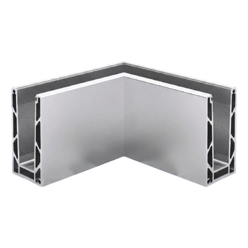 Kozza KE100 – perfil U esquinero interior 90° para barandillas completamente acristaladas, fijación desde arriba 000-854 (1)