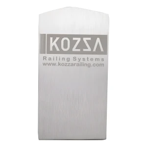 Kozza tapón lateral izquierdo para perfil de barandilla de vidrio U KE 100 – aluminio anodizado mate