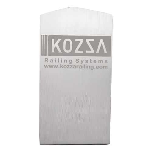 Kozza tapón lateral izquierdo para perfil de barandilla de vidrio U KE 100 – aluminio anodizado mate 000-857 (1)