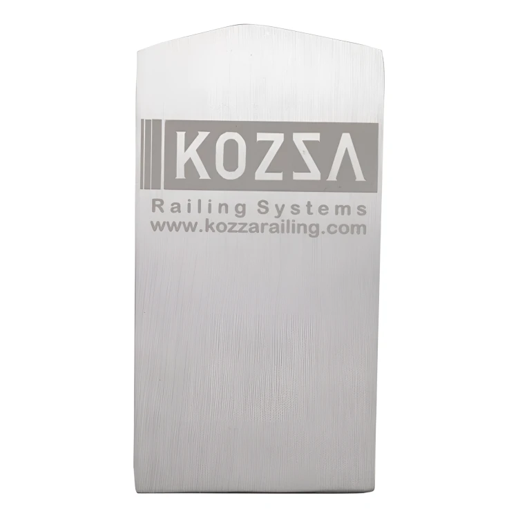Kozza tapón lateral izquierdo para perfil de barandilla de vidrio U KE 100 – aluminio anodizado mate 000-857 (1)