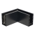 Kozza KE 100 – perfil U esquinero exterior 90° para barandillas de vidrio completo, gris oscuro RAL 7021 000-858 (1)