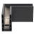 Kozza KE 100 – perfil U esquinero exterior 90° para barandillas de vidrio completo, gris oscuro RAL 7021 000-858 (3)